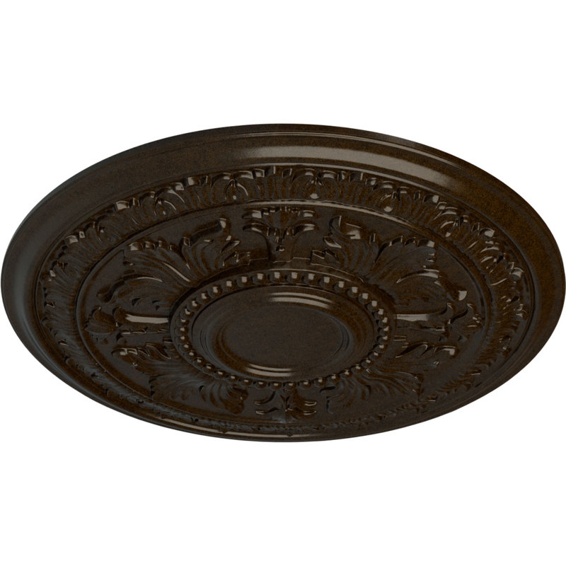 Endurathane Tellson Ceiling Medallion, 30 5/8"OD x 2 1/2"P (Fits Canopies up to 6 3/4"), Hand-Painted Bronze Finish, Bronze