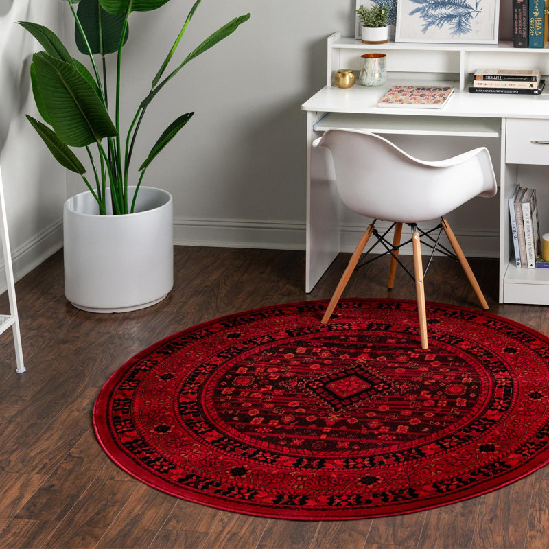 Amro Oriental Indoor Rug, Round 3'3"