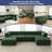 135" Chenille Modular Sectional Sofa, 6-Seat Compression Couch with High-Density Foam, Customizable Configuration, No Assembly Required-1164823497