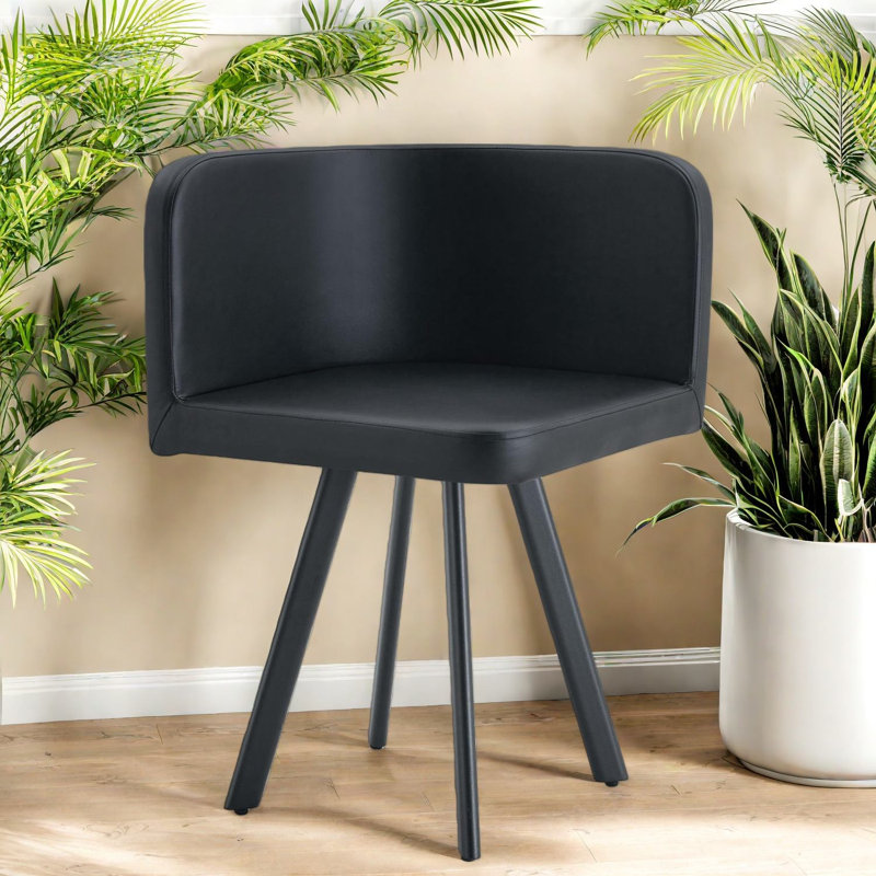 Chaises de salle à manger confortables, chaise d'appoint moderne en métal noir pour la maison