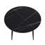 6 Black Round Dining Table With Impermeable Sintered Stone Top Surface For 6