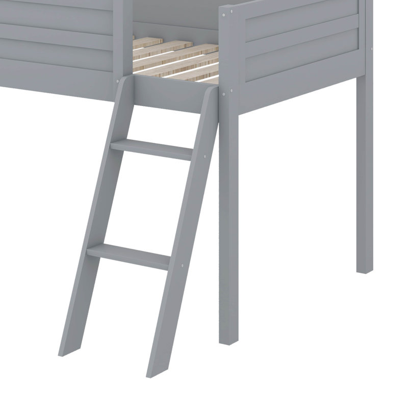 Lit mezzanine avec bureau et DEL Gaming, Lit simple