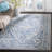 Attalia Oriental Handmade Tufted Navy/Light Gray Area Rug-1092328140