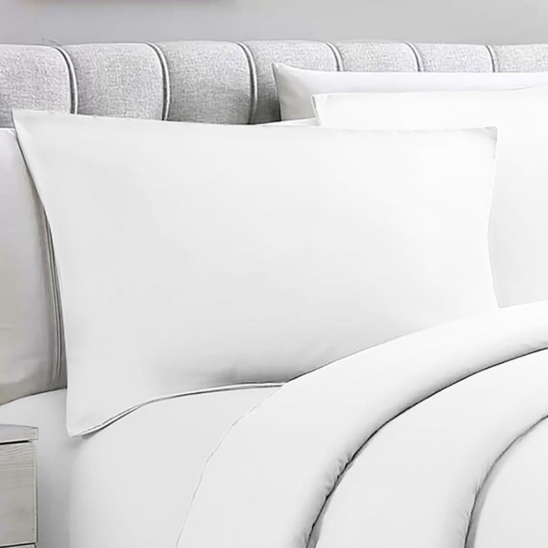 Humiston Solid Colour Duvet Cover Set with Pillowcases, White, Double Duvet Cover + 2 Standard Pillowcases