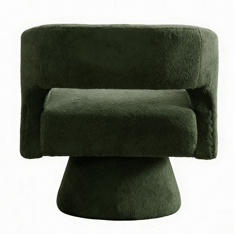 Fauteuil demi-tonneau pivotant Modern, Vert