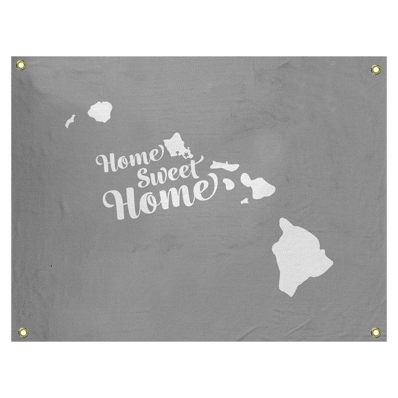 Tapisserie murale honolulu doux pour la maison, H 50 po x l 59 po, Gris