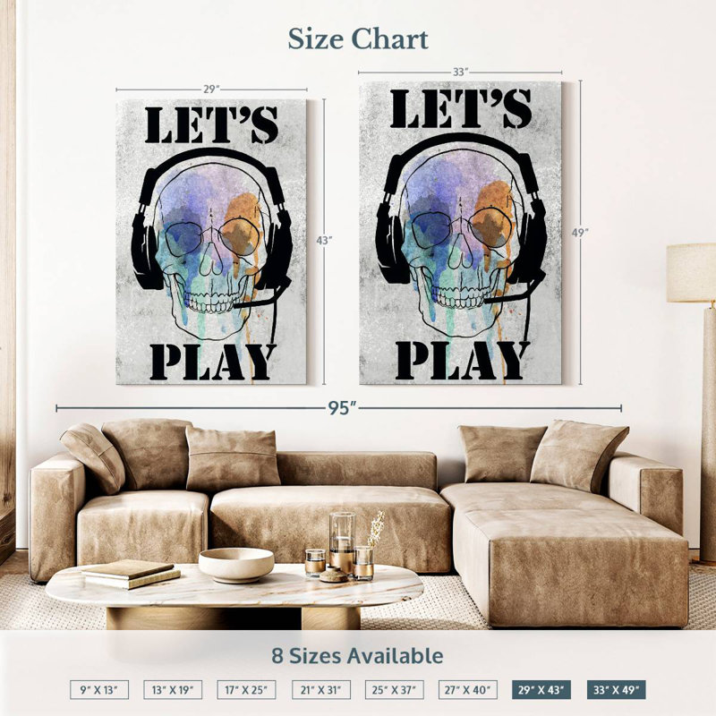 Senne Skull Games I, 51" H x 34" W
