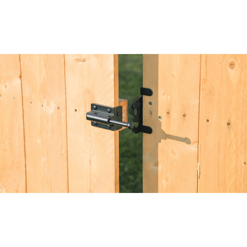 Loquet de barrière en métal robuste, Noir