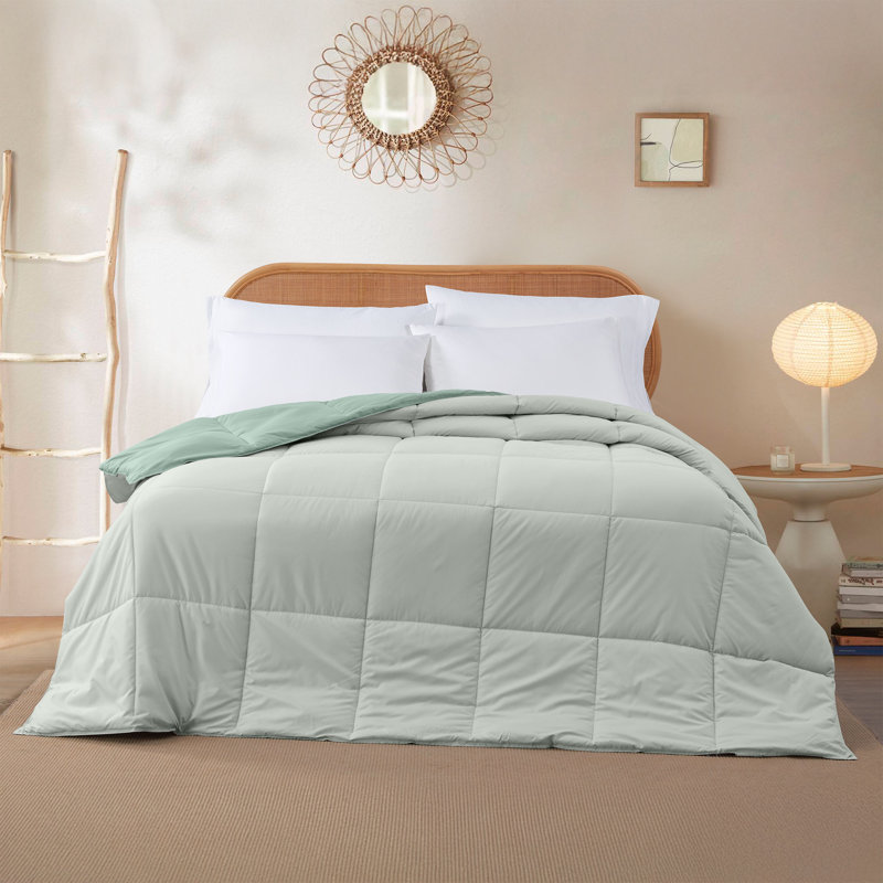 Modern Threads Sanctuary by PCT Down Alternative Microfiber Quilted Reversible Comforter & Duvet Insert - Soft, Comfortable Alternative to Goose Down - Bedding for All Seasons