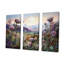 Purple Thistle Field Mountain Charm - Thistle Wall Art Living Room Set-812264663-812264658