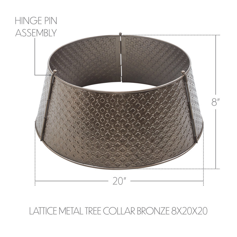 Collier treillis en métal 8 x 20 x 20, Brun