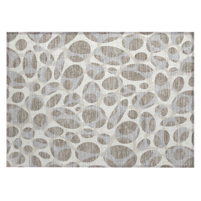 Machine Washable Indoor/Outdoor Chantille ACN2536 Abstract Rug