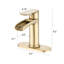 Robinet de lavabo pour salle de bain à poignée simple 1 ou 3 trous avec plaque de pont et trop-plein-118546116