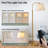 62" Arc Floor Lamp With Remote Control - Modern Gold Reading Light With Dimmable Led Bulb For Living Room, Bedroom, Office