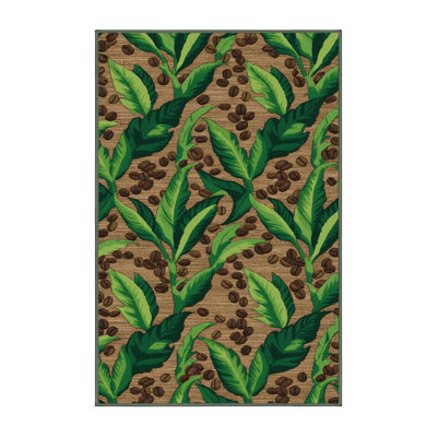  Tapis hawaïen lavable Coffee Plants