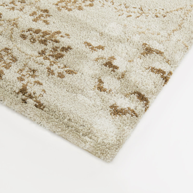 Taylor Beige/Rust Floral Transitional Area Rug, Rectangle 5'3" x 7'