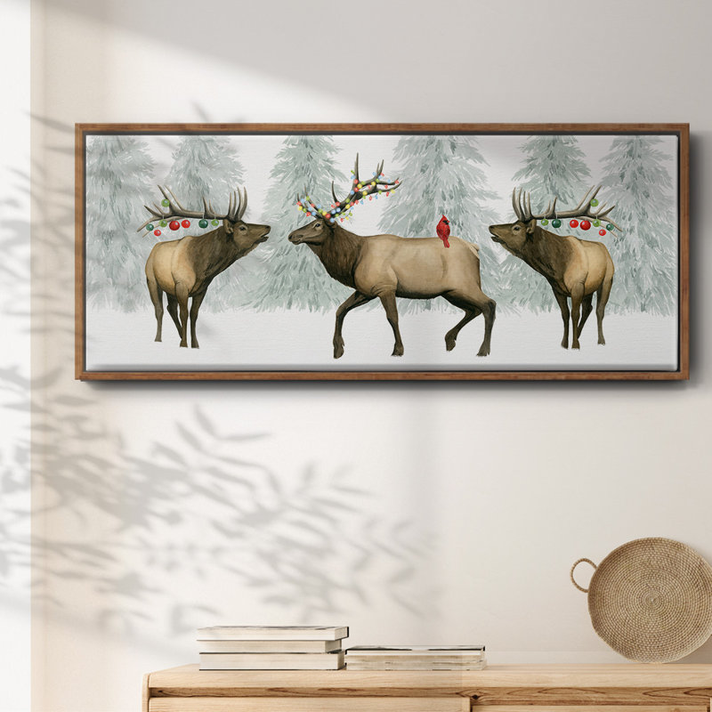 Festive Forest Collection D- Framed Canvas