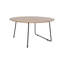 Table basse ronde 17 po 17 Stories Pemborke - plateau en bois de chêne avec base en fer thermolaqué, table de salon moderne et compacte