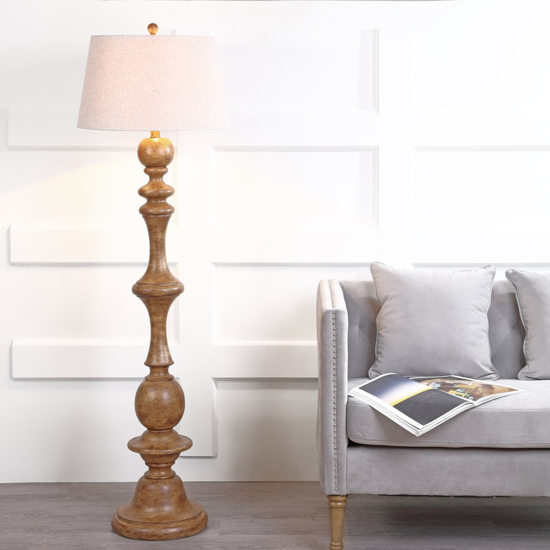 Lampe sur pied 67 po en résine Capel
