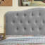 Upholstered Button-tufted Platform Bed Frame with Adjustable Height Headboard-2121340653-2121340654