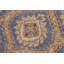 Tapis géométrique bleu / brun en laine noué à la main 8 pi 10 po x 11 pi 10 po Korey