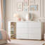 Commode de salle de bain polyvalente à 6 tiroirs en L avec bureau en bois - Idéal pour les chambres à coucher et les vestiaires