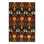 Canvello Handmade Black Multi Color IKAT Design Rug - 6' X 9'
