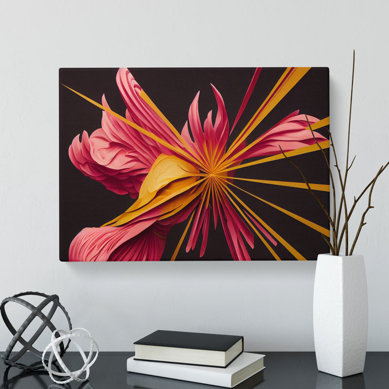 Fantastic Modern Flower - Wrapped Canvas, 35cm H x 50cm W x 3cm D