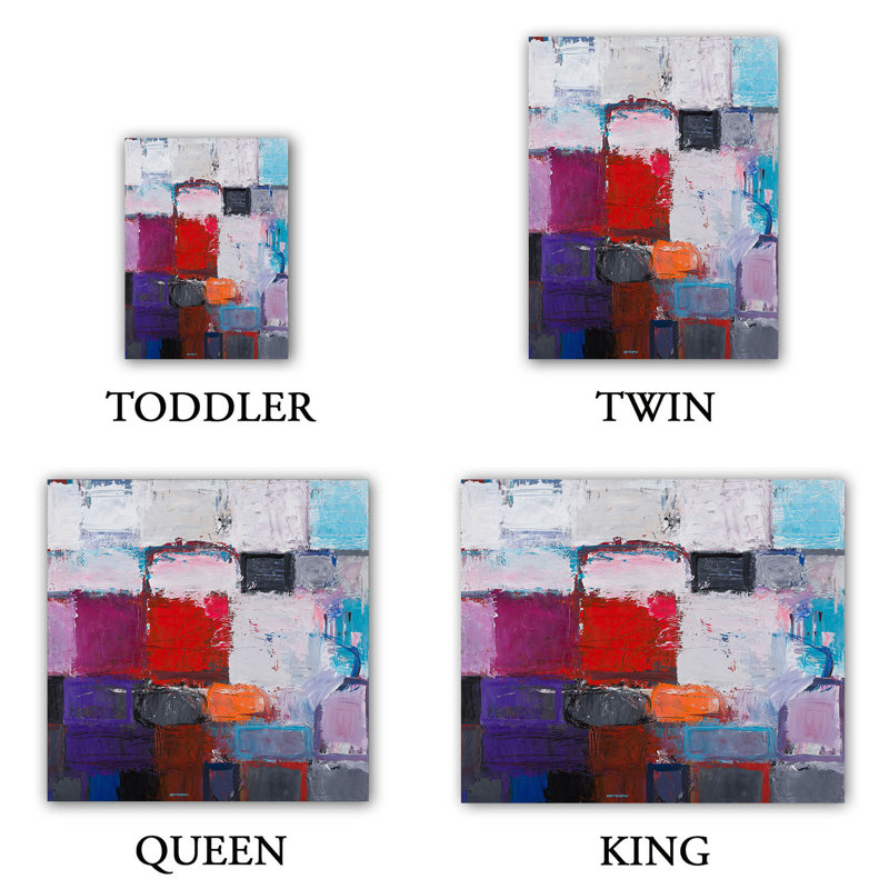 Abstract Duvet Cover, 1 Queen Duvet Cover + 2 Standard Shams