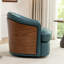 Faux Leather Swivel Barrel Chair-96441029
