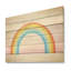 Minimalisme, arcs-en-ciel répit - art mural en bois minimaliste sur bois de pin naturel-101407285