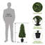 Topiaire artificiel, faux arbuste en pot en plastique noir-673287582-728354305