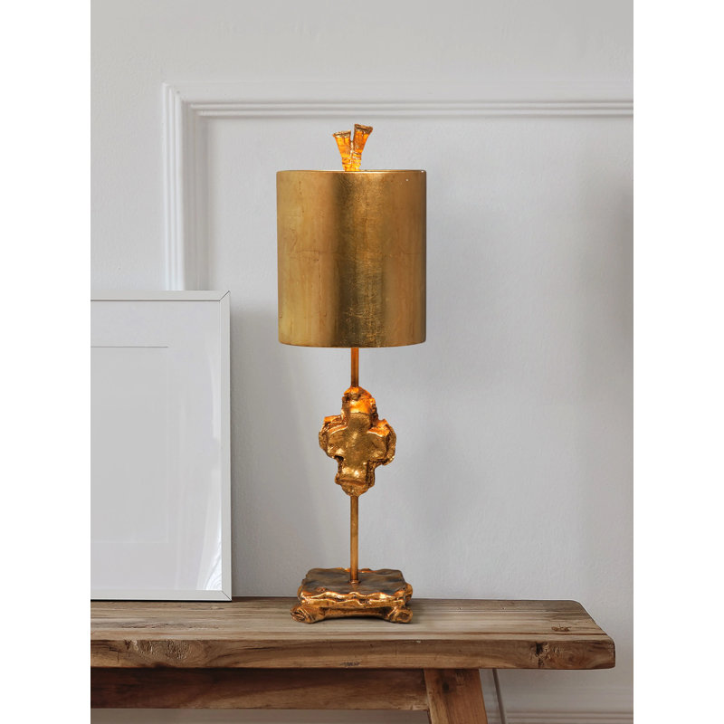 Cross 23" Table Lamp, Gold