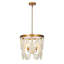 Lustre empire vieilli à 4 lumières Advith