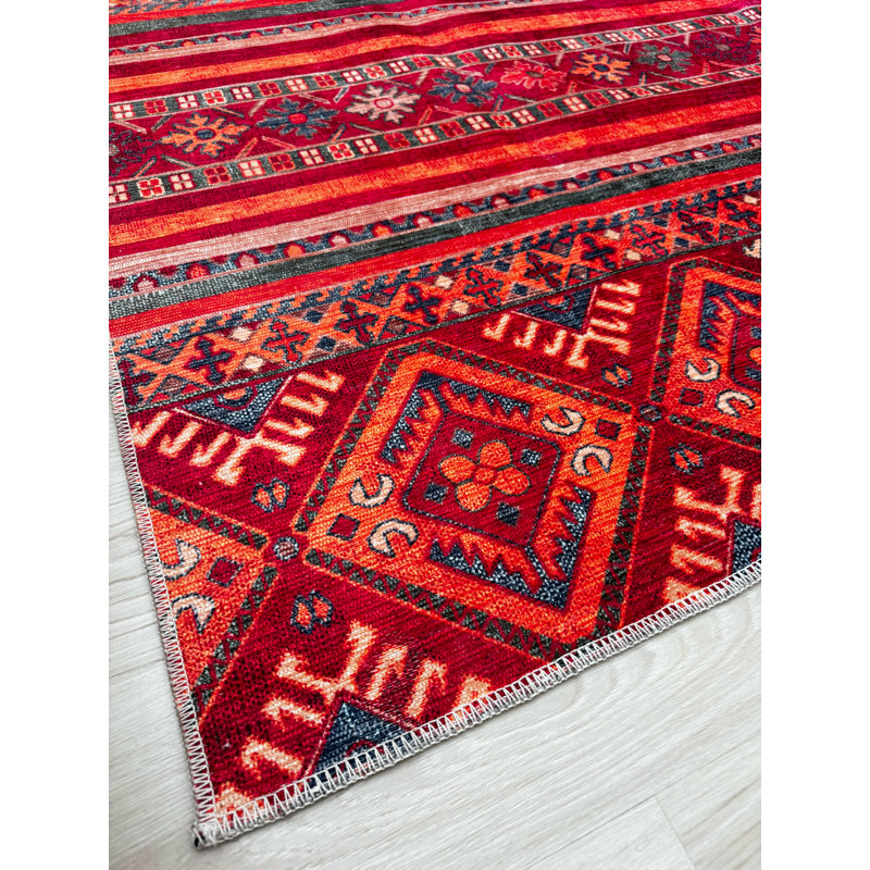 Geometric Cotton and Chenille Flatweave Area Rug, 200 x 300 cm