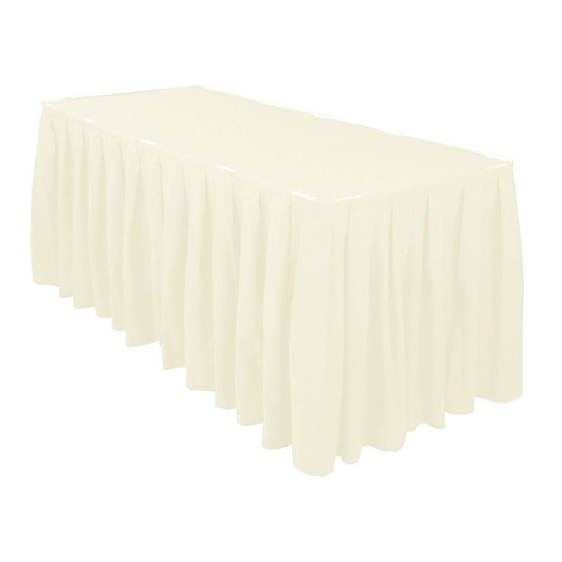 Ebneter Table Skirt, 75cm W x 640cm L, Ivory