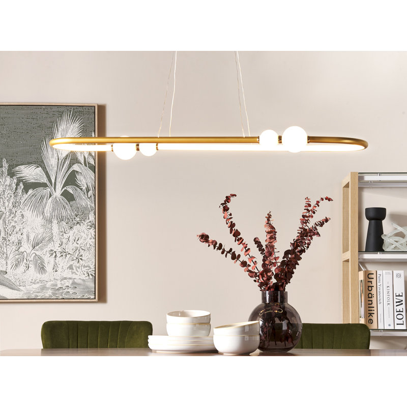 Amieva 5 - Light LED Kitchen Island Pendant, Gold
