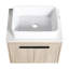 Meuble-lavabo moderne avec lavabo en céramique durable et grand espace de rangement
