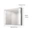 Armoire à pharmacie 36 po x 30 po avec miroir de coiffeuse à DEL, antibuée, encastré ou à fixation en surface, étanche, à intensité variable, aluminium 3000K ~ 6000K
