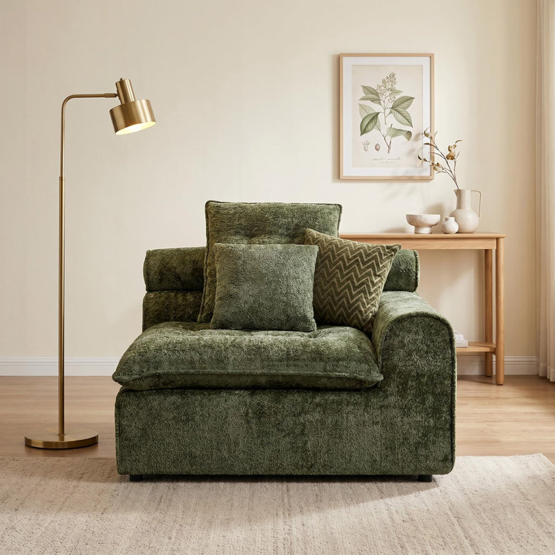 Siège avec accoudoir droit, Green Boucle