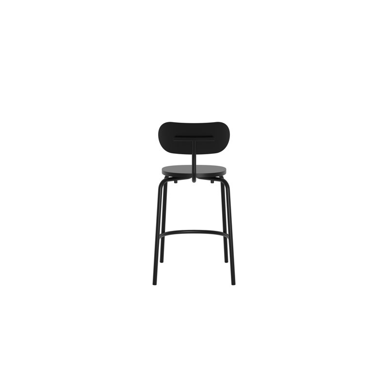 Kahmiah Counter Stool with Metal Frame, Black
