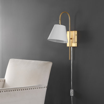 Rhoeva Iron Plug-in Flush Mounted Sconce