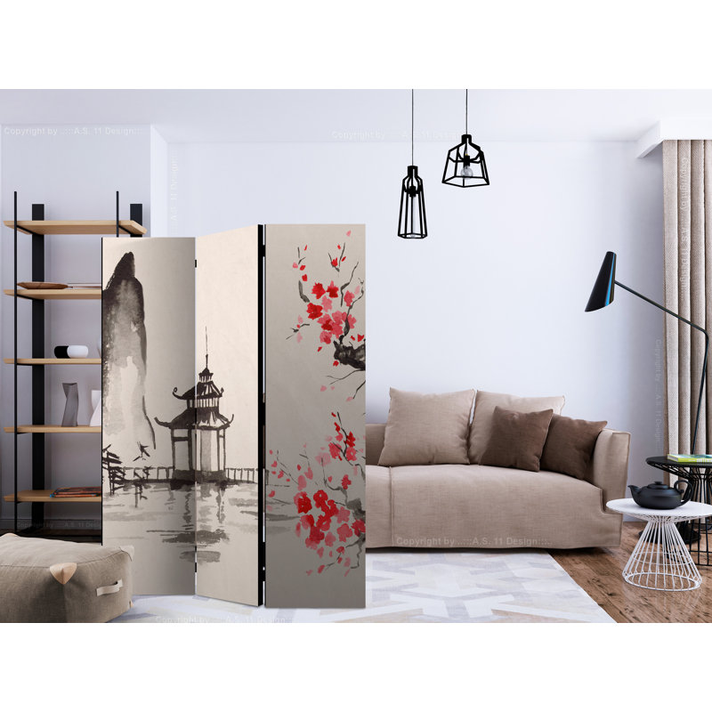 Gjylshah 172Cm W x 135Cm H 3 - Panel  Folding Room Divider