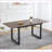 Walnut-Toned Modern Coffee Table with Metal Legs - Space-Saving, Easy-Clean for Living Room