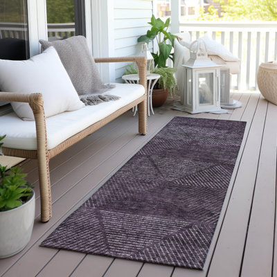Mahaney Washable Geometric Indoor / Outdoor Rug