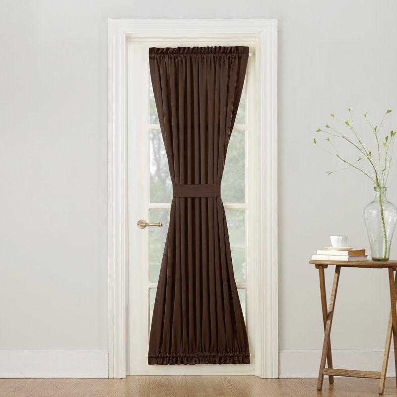 Panneau de rideau à porte thermique avec passe-tringle - Basics by Wayfair ™, Chocolat