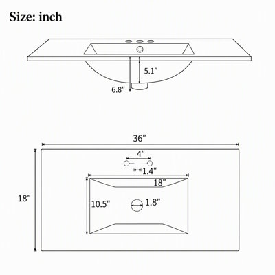 Meuble-lavabo double 72 po avec deux lavabos en céramique, portes à fermeture douce, tablettes doubles et tiroirs divisés