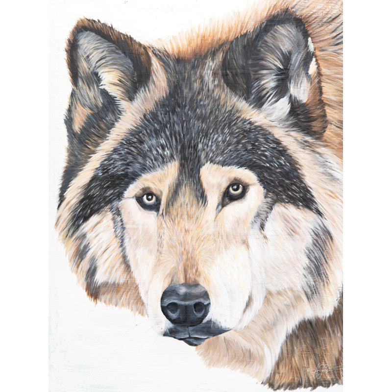 Wolf Portrait, H 18 po x l 12 po
