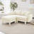 Boucle Fabric Sectional 2-Seater Loveseat Sofa Couch With Distinctive Shell-Shaped Armrests And Removable Ottoman,Cylindrical Legs Wrapped With Self-Fabric-1752891334
