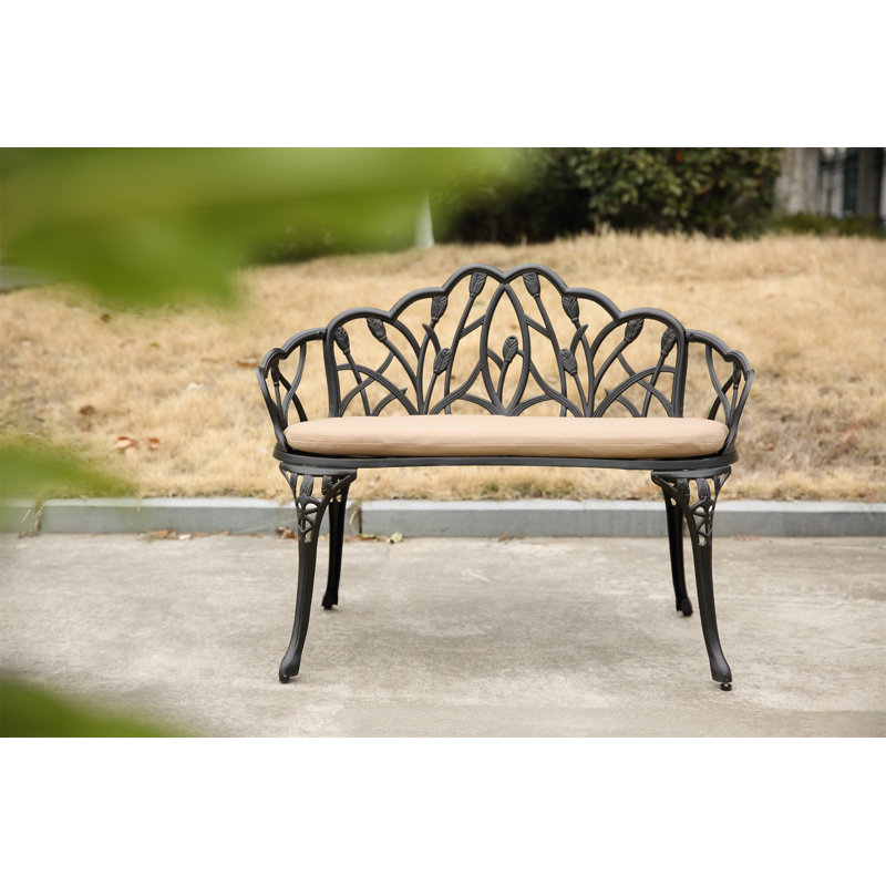 Banc de jardin Tulip, Noir